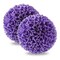 Costway 11" Faux Boxwood Balls with Reliable Sun-Protective PE Material Mimic Leaves Purple/Green/Pink